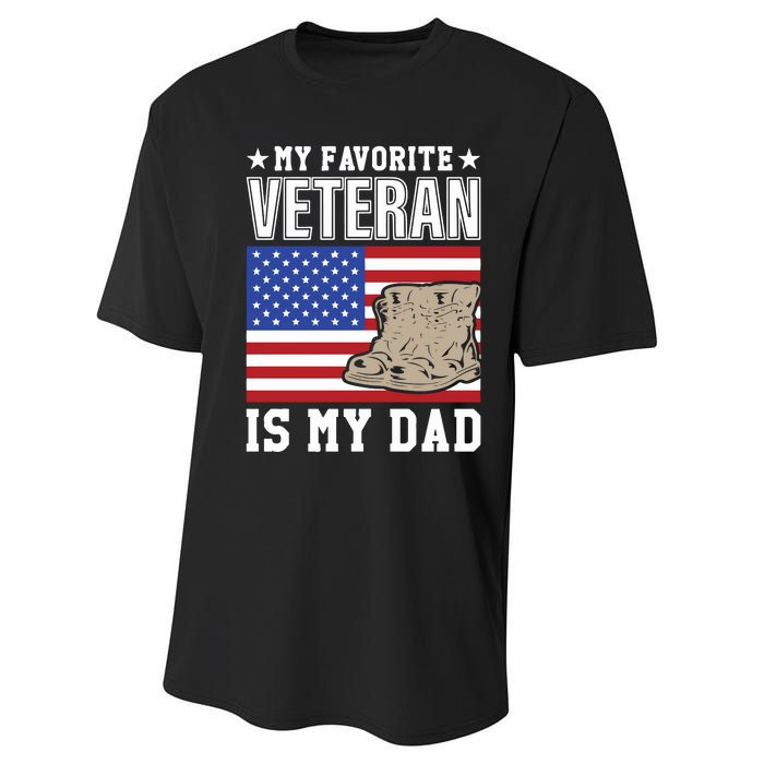 My Favorite Veteran Is My Dad Performance Sprint T-Shirt