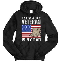 My Favorite Veteran Is My Dad Tie Dye Hoodie