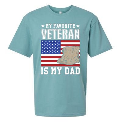 My Favorite Veteran Is My Dad Sueded Cloud Jersey T-Shirt