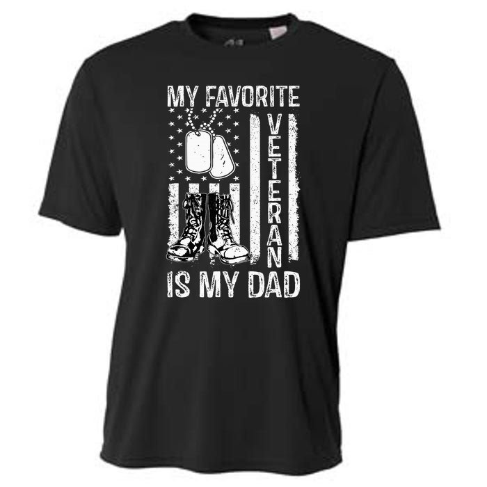 My Favorite Veteran Is My Dad Army Military Veterans Day Cooling Performance Crew T-Shirt