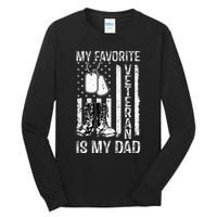 My Favorite Veteran Is My Dad Army Military Veterans Day Tall Long Sleeve T-Shirt