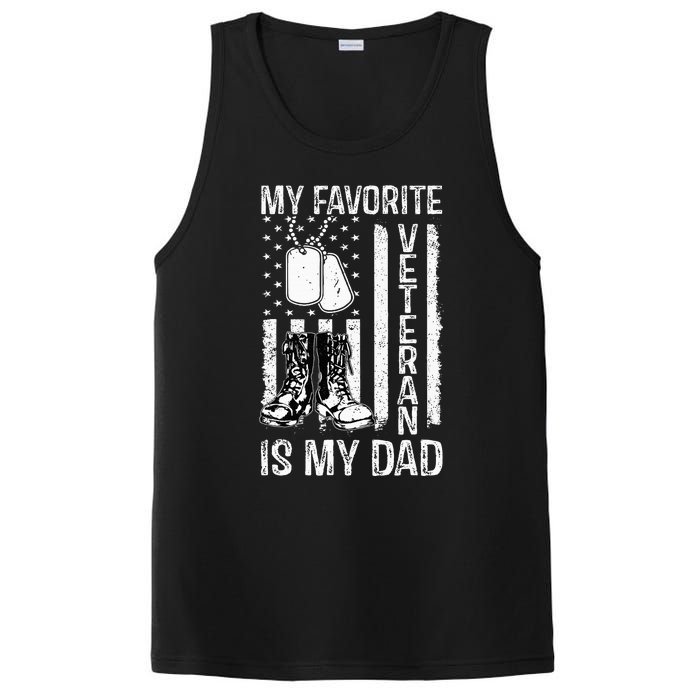 My Favorite Veteran Is My Dad Army Military Veterans Day PosiCharge Competitor Tank