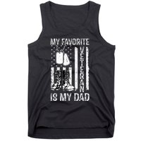 My Favorite Veteran Is My Dad Army Military Veterans Day Tank Top