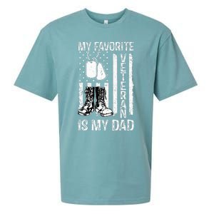 My Favorite Veteran Is My Dad Army Military Veterans Day Sueded Cloud Jersey T-Shirt