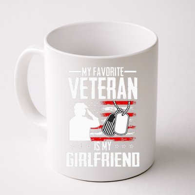 My Favorite Veteran Is My Girlfriend Usa Flag Vintage Coffee Mug