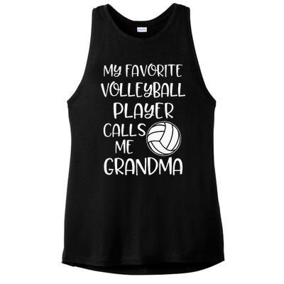 My Favorite Volleyball Player Calls Me Grandma Ladies PosiCharge Tri-Blend Wicking Tank