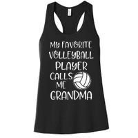 My Favorite Volleyball Player Calls Me Grandma Women's Racerback Tank