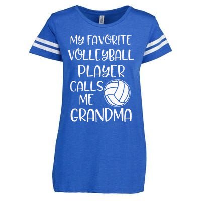 My Favorite Volleyball Player Calls Me Grandma Enza Ladies Jersey Football T-Shirt