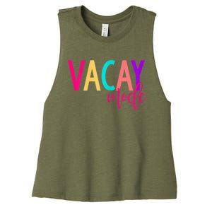 Matching Family Vacation Shirts | Vacay Mode Summer Shirt Women's Racerback Cropped Tank