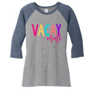 Matching Family Vacation Shirts | Vacay Mode Summer Shirt Women's Tri-Blend 3/4-Sleeve Raglan Shirt