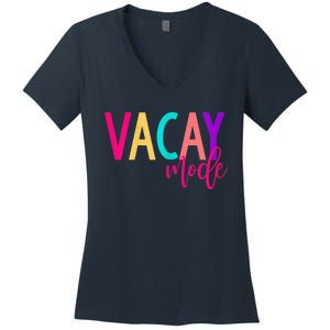 Matching Family Vacation Shirts | Vacay Mode Summer Shirt Women's V-Neck T-Shirt