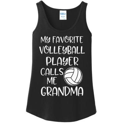 My Favorite Volleyball Player Calls Me Grandma Ladies Essential Tank