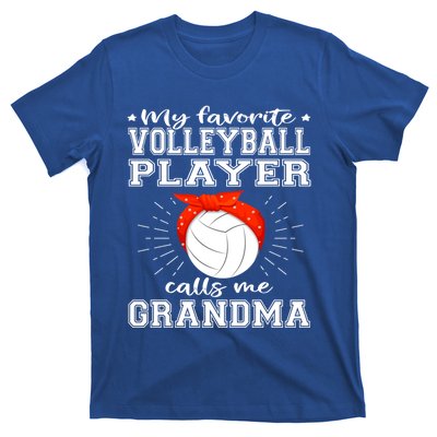 My Favorite Volleyball Player Calls Me Grandma Sport Family Gift T-Shirt