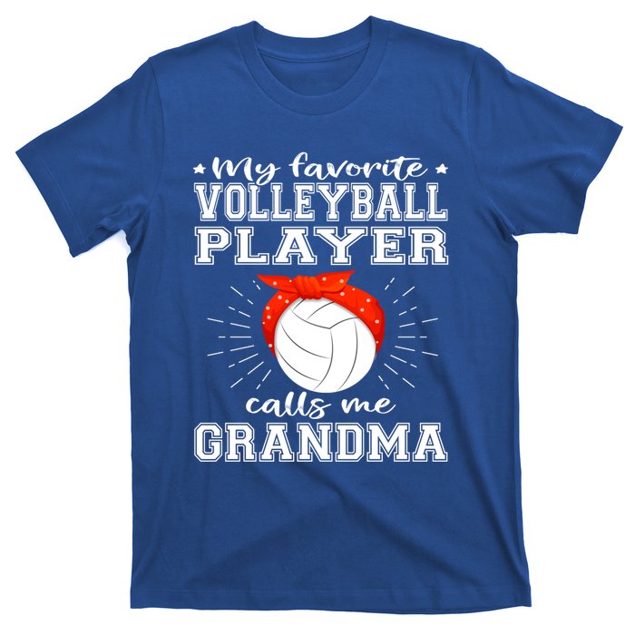 My Favorite Volleyball Player Calls Me Grandma Sport Family Gift T-Shirt