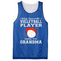 My Favorite Volleyball Player Calls Me Grandma Sport Family Gift Mesh Reversible Basketball Jersey Tank