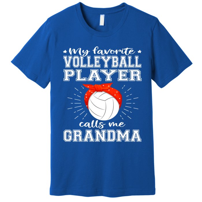 My Favorite Volleyball Player Calls Me Grandma Sport Family Gift Premium T-Shirt