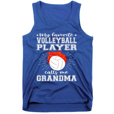 My Favorite Volleyball Player Calls Me Grandma Sport Family Gift Tank Top