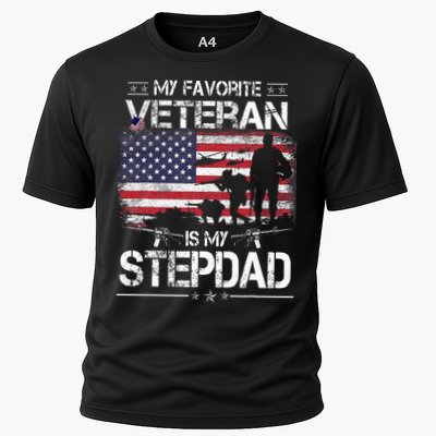 My Favorite Veteran Is My Stepdad Flag Father Veterans Day Performance Shirt