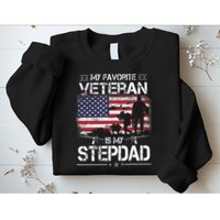 My Favorite Veteran Is My Stepdad Flag Father Veterans Day Sweatshirt