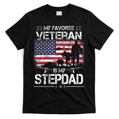 My Favorite Veteran Is My Stepdad Flag Father Veterans Day T-Shirt