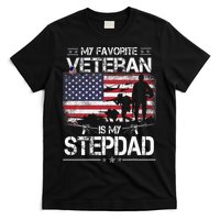 My Favorite Veteran Is My Stepdad Flag Father Veterans Day T-Shirt