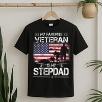 My Favorite Veteran Is My Stepdad Flag Father Veterans Day T-Shirt