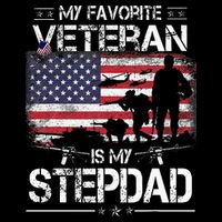 My Favorite Veteran Is My Stepdad Flag Father Veterans Day T-Shirt