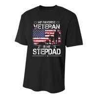 My Favorite Veteran Is My Stepdad Flag Father Veterans Day Youth Performance Sprint T-Shirt