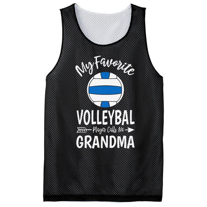 My Favorite Volleyball Player Calls Me Grandma Mothers Day Mesh Reversible Basketball Jersey Tank