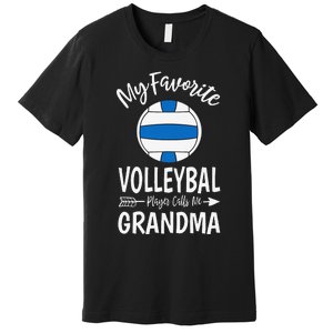 My Favorite Volleyball Player Calls Me Grandma Mothers Day Premium T-Shirt