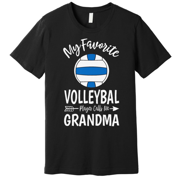 My Favorite Volleyball Player Calls Me Grandma Mothers Day Premium T-Shirt