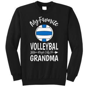 My Favorite Volleyball Player Calls Me Grandma Mothers Day Tall Sweatshirt