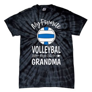 My Favorite Volleyball Player Calls Me Grandma Mothers Day Tie-Dye T-Shirt