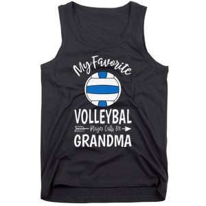 My Favorite Volleyball Player Calls Me Grandma Mothers Day Tank Top