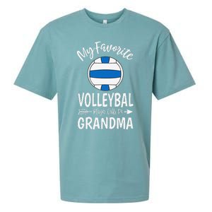 My Favorite Volleyball Player Calls Me Grandma Mothers Day Sueded Cloud Jersey T-Shirt