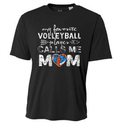 My Favorite volleyball Player Calls Me Mom Funny Mom fan Cooling Performance Crew T-Shirt