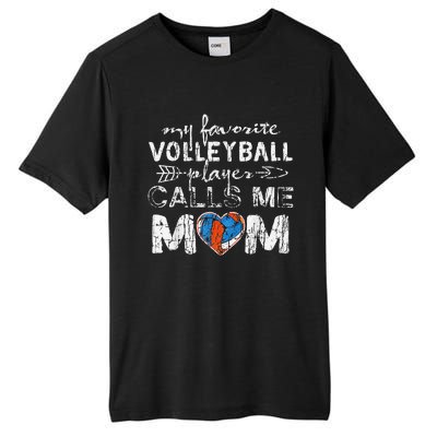 My Favorite volleyball Player Calls Me Mom Funny Mom fan Tall Fusion ChromaSoft Performance T-Shirt