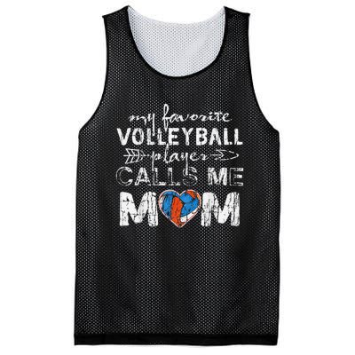 My Favorite volleyball Player Calls Me Mom Funny Mom fan Mesh Reversible Basketball Jersey Tank