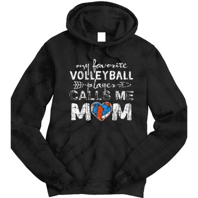 My Favorite volleyball Player Calls Me Mom Funny Mom fan Tie Dye Hoodie