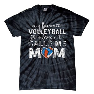 My Favorite volleyball Player Calls Me Mom Funny Mom fan Tie-Dye T-Shirt