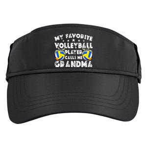 My Favorite Volleyball Player Calls Me Grandma Mother's Day Adult Drive Performance Visor