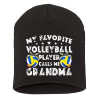 My Favorite Volleyball Player Calls Me Grandma Mother's Day Short Acrylic Beanie