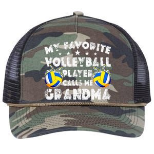 My Favorite Volleyball Player Calls Me Grandma Mother's Day Retro Rope Trucker Hat Cap