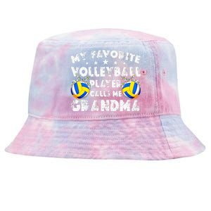 My Favorite Volleyball Player Calls Me Grandma Mother's Day Tie-Dyed Bucket Hat