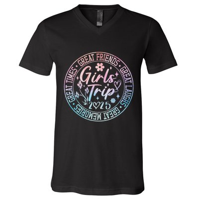 Matching Friends Weekend Sisters Vacation Trip 2025 V-Neck T-Shirt