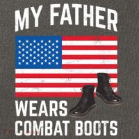 My Father Wears Combat Boots For Soldier Support Cute Gift Cotton Canvas Backpack