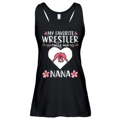 My Favorite Wrestler Calls Me Nana Wrestling Women Ladies Essential Flowy Tank