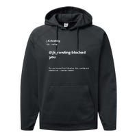 Miss Freda Wallace Jk Rowling Blocked You You Are Blocked From Following Performance Fleece Hoodie