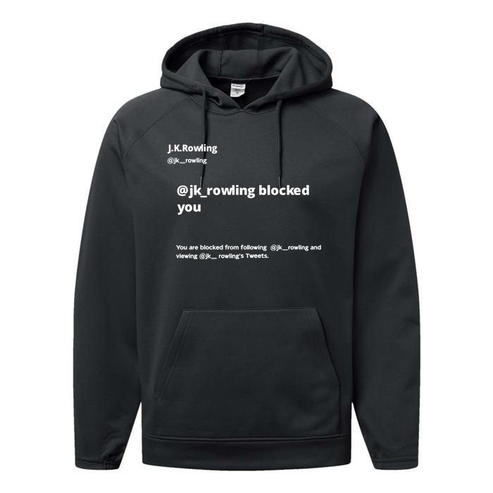 Miss Freda Wallace Jk Rowling Blocked You You Are Blocked From Following Performance Fleece Hoodie