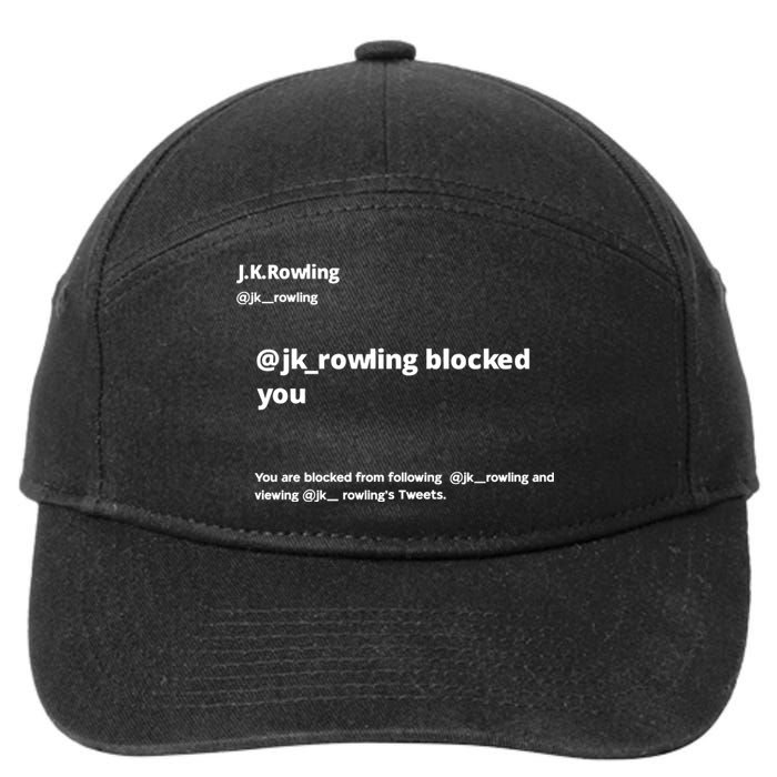 Miss Freda Wallace Jk Rowling Blocked You You Are Blocked From Following 7-Panel Snapback Hat